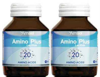 รูปภาพของ Amsel Amino Plus Lecithin (45capX2) อะมิโน พลัส เลซิติน แพ็คคู่